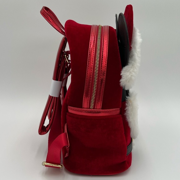 Loungefly Santa Mickey Mouse Mini Backpack - Picture 2 of 7